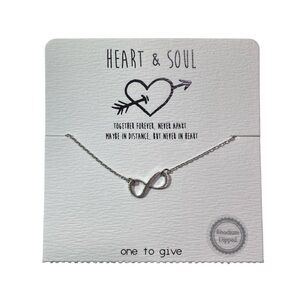 Heart & Soul Rhodium Dipped Necklace